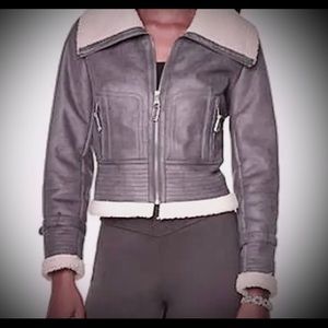 Faux Suede Bomber Jacket. Perfect Condition.